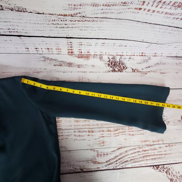 Elizabeth and James Silk Jade Green Brigette Dress Flare Sleeves Whimsy Fairy 4 - Picture 13 of 14